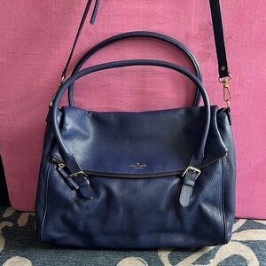 Kate Spade Blue Leather Shoulder Bag with Elegant Design